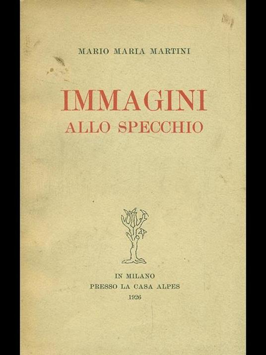 Immagini allo specchio - Mario Maria Martini - copertina