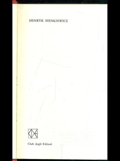 Premio Nobel 1905: Henryk Sienkiewicz - Henryk Sienkiewicz - copertina