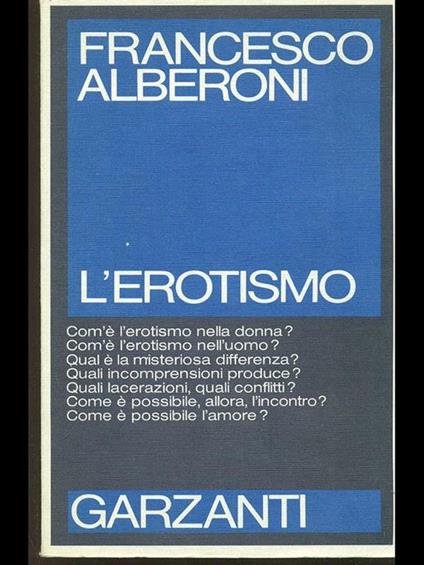 L' erotismo - Francesco Alberoni - copertina