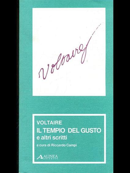 Il tempio del gusto e altri scritti - Voltaire - copertina
