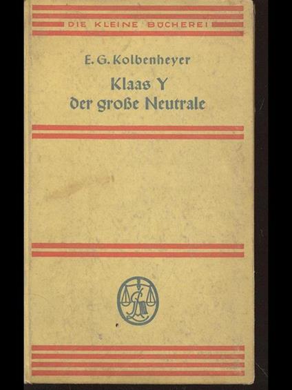 Klaas Y der grobe neutrale - copertina