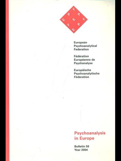 Psychoanalysis in Europe - copertina