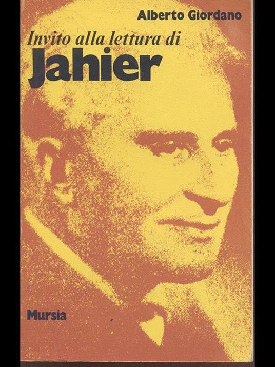 Invito alla lettura di Jahier - Alberto Giordano - copertina