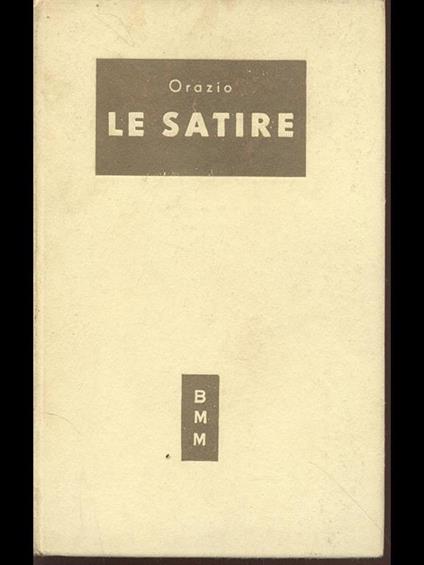 Le satire - Q. Flacco Orazio - copertina
