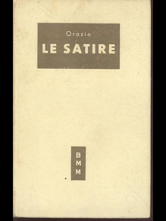 Le satire - Q. Flacco Orazio - copertina