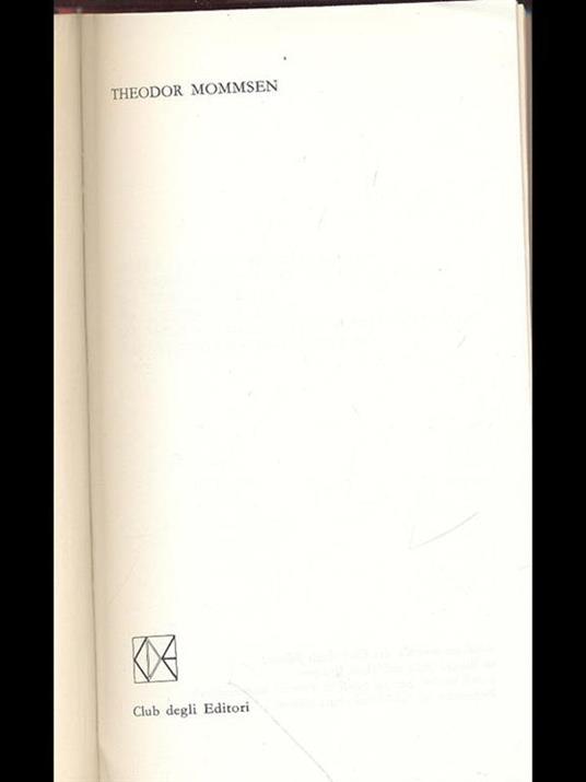 Premio Nobel 1902. Theodor Mommsen - Theodor Mommsen - copertina