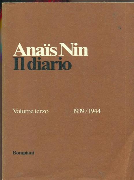 Il diario vol terzo 1939/1944 - Nin Anaïs - copertina