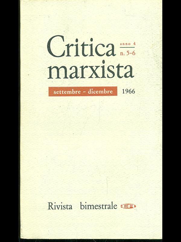 Critica marxista n. 5-6/settembre dicembre 1966