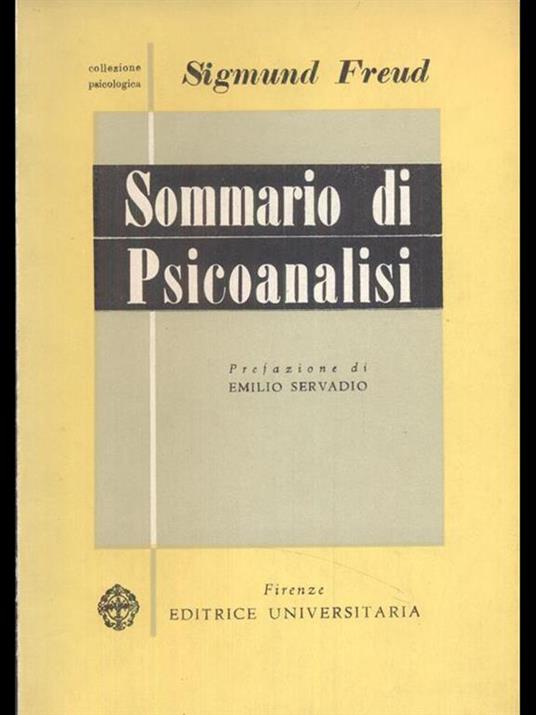 Sommario di psicoanalisi - Sigmund Freud - copertina