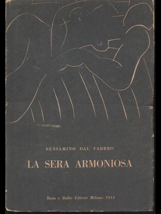 La sera armoniosa - Beniamo Del Fabbro - copertina