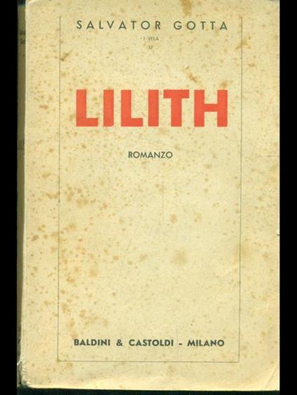 Lilith - Salvatore Gotta - copertina