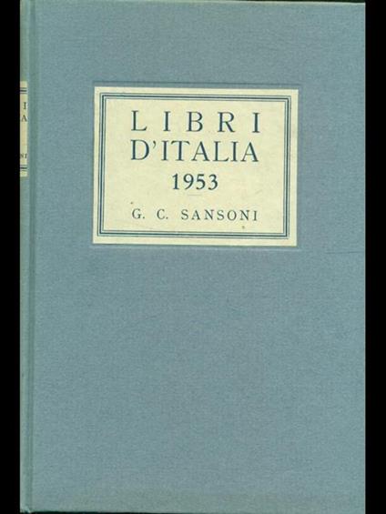 Libri d'Italia 1953 - copertina