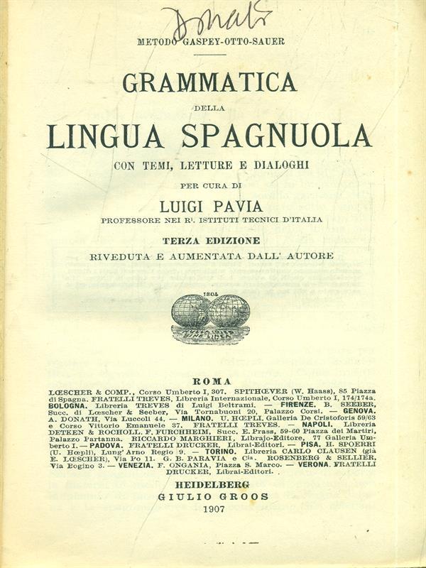 Grammatica della lingua spagnuola