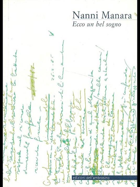Ecco un bel sogno - Nanni Manara - copertina