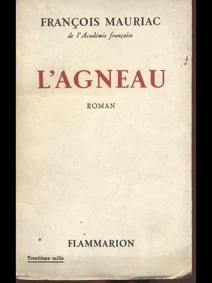 L' agneau - François Mauriac - copertina