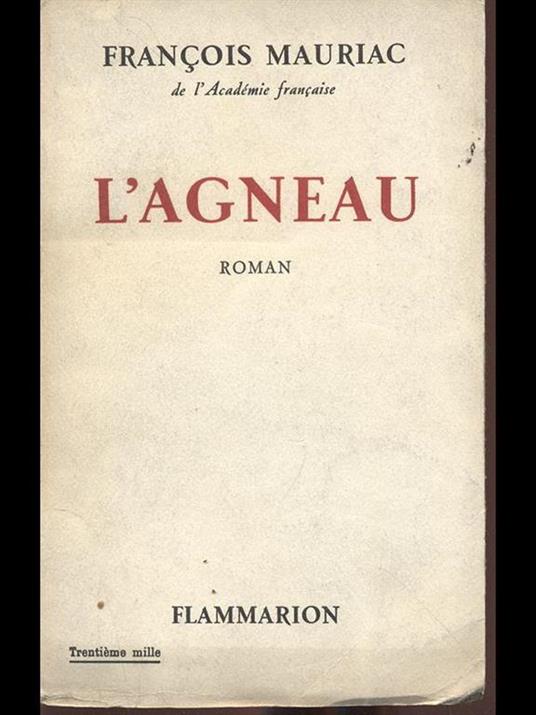 L' agneau - François Mauriac - copertina