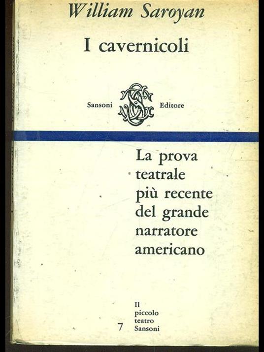 I cavernicoli - William Saroyan - copertina