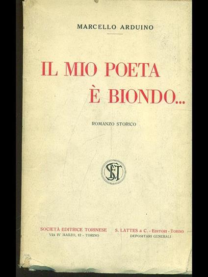 Il mio poeta é biondo - Marcello Arduino - copertina