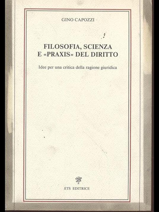 Filosofia, scienza e praxis del diritto - copertina