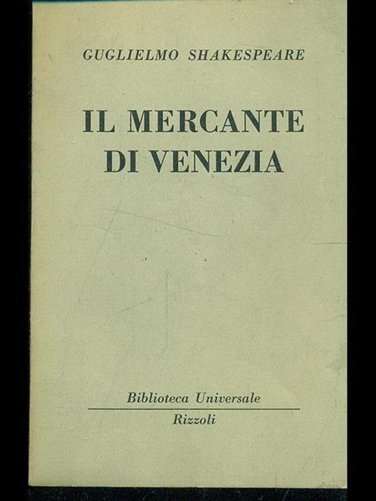 Il mercante di Venezia - William Shakespeare - copertina