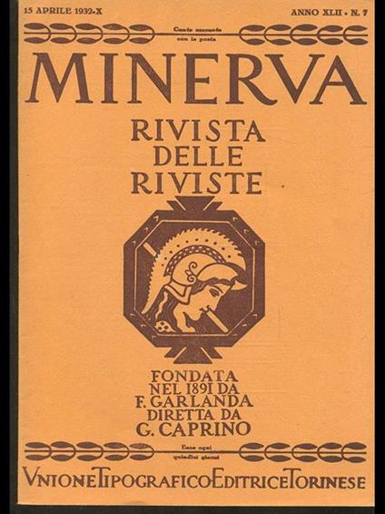 Minerva. Rivista delle riviste n. 7 / 15aprile 1932 - copertina
