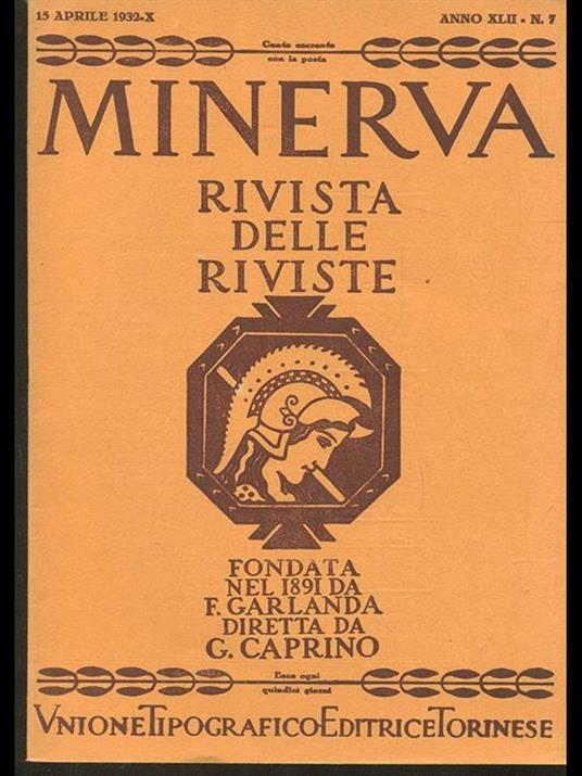 Minerva. Rivista delle riviste n. 7 / 15aprile 1932 - copertina