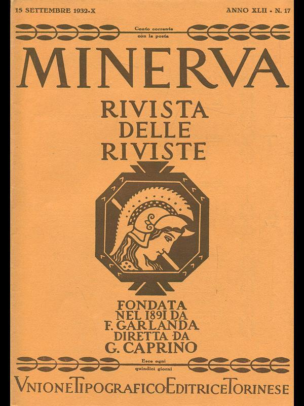 Minerva. Rivista delle riviste n. 17/15settembre 1932