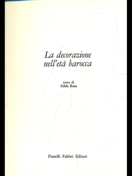 La decorazione nell'età barocca - copertina