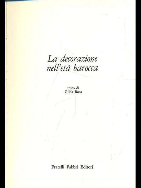 La decorazione nell'età barocca - copertina