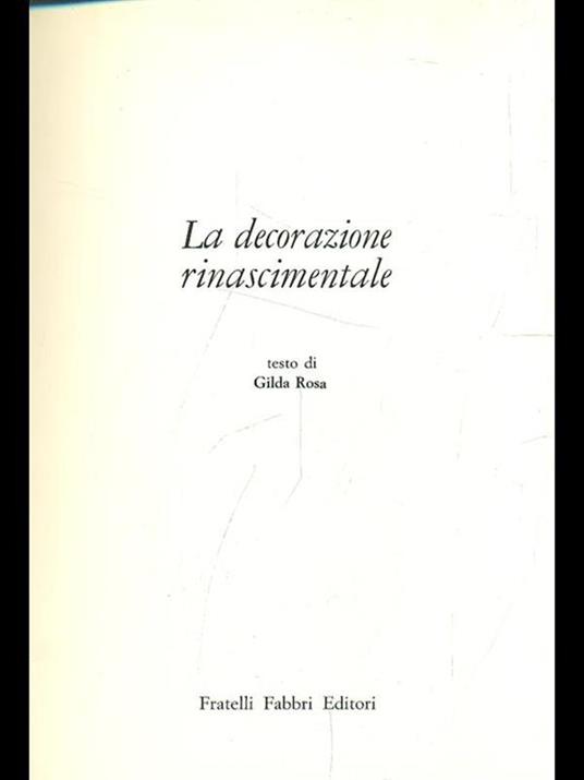La decorazione rinascimentale - copertina