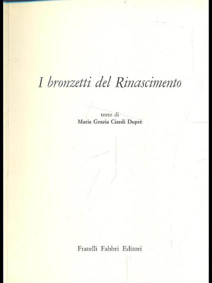 I bronzetti del Rinascimento - copertina