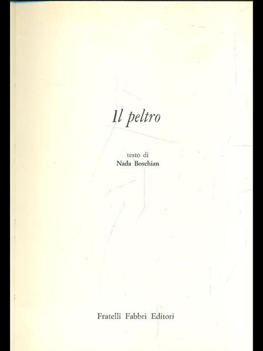 Il peltro - Nada Boschian - copertina