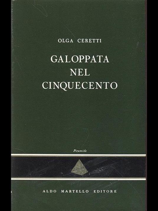 Galoppata nel cinquecento - Olga Ceretti - copertina