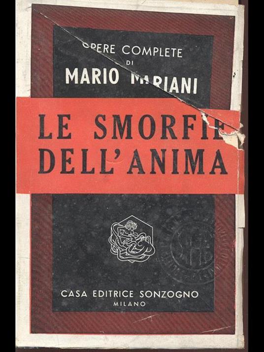 Le smorfie dell'anima - Mario Mariani - copertina