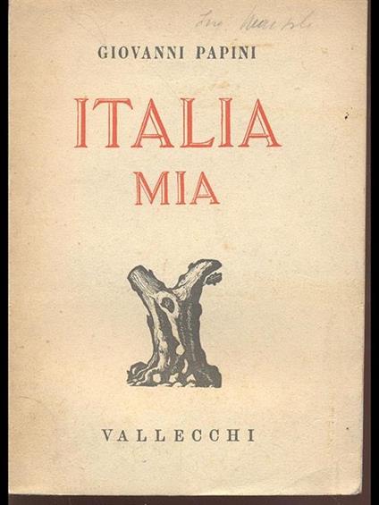 Italia mia - Giovanni Papini - copertina