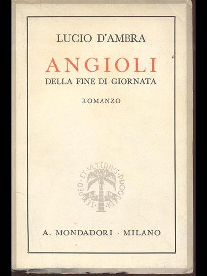 Angioli della fine di giornata - Lucio D'Ambra - copertina