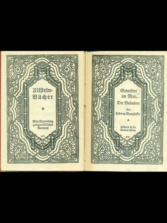 Gemitter im Mai - Ludwig Ganghofer - copertina