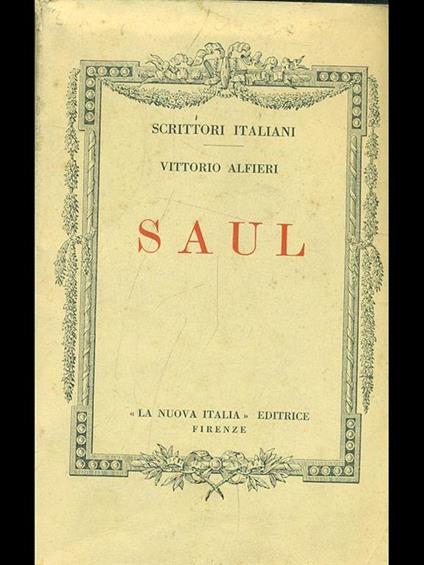Saul - Vittorio Alfieri - copertina