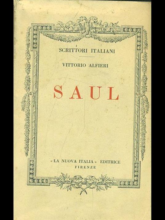 Saul - Vittorio Alfieri - copertina