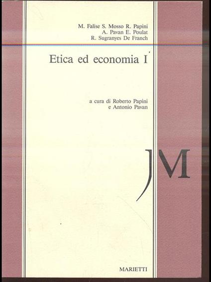 Etica ed economia I - copertina