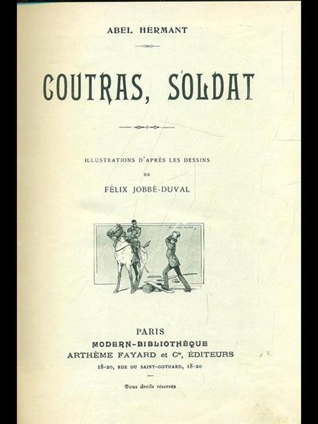 Coutras, Soldat - Abel Hermant - copertina