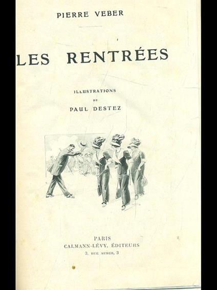 Les rentrees - Pierre Veber - copertina