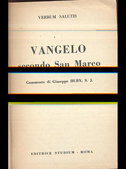 Vangelo secondo San Marco - copertina