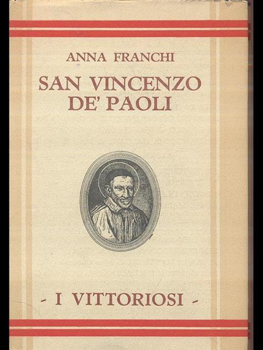 San Vincenzo De' Paoli - Anna Franchi - copertina