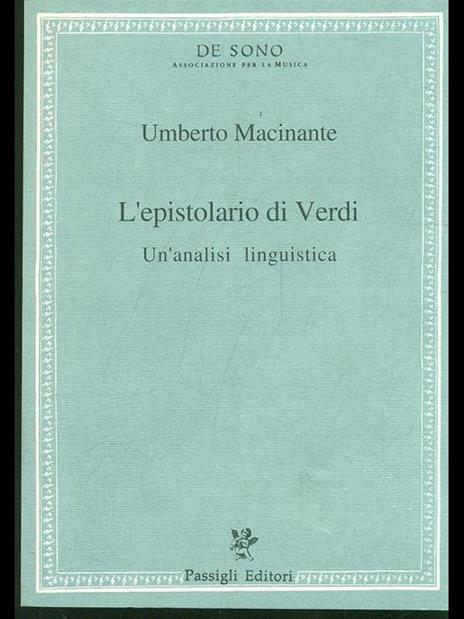 L' epistolario di Verdi. Un'analisi linguistica - Umberto Macinante - 6
