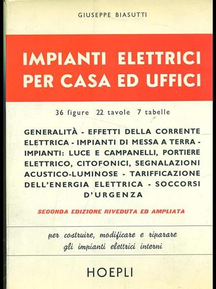 Impianti elettrici per casa ed uffici - copertina