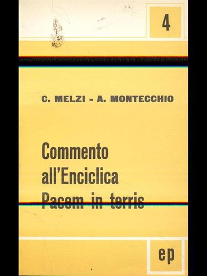 Commento all'Enciclica Pacem in terris - Melzi,Montecchio - copertina