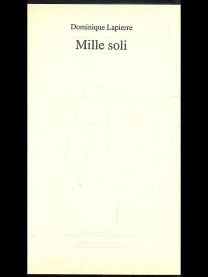 Mille soli - copertina
