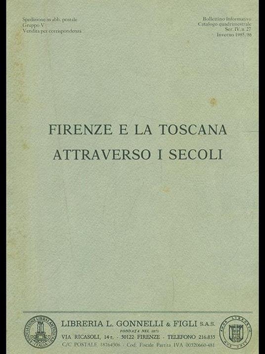 Firenze e la Toscana attraverso isecoli - copertina
