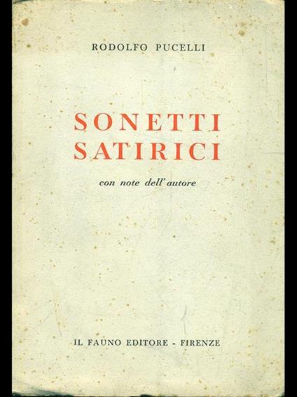 Sonetti satirici - Rodolfo Pucelli - copertina